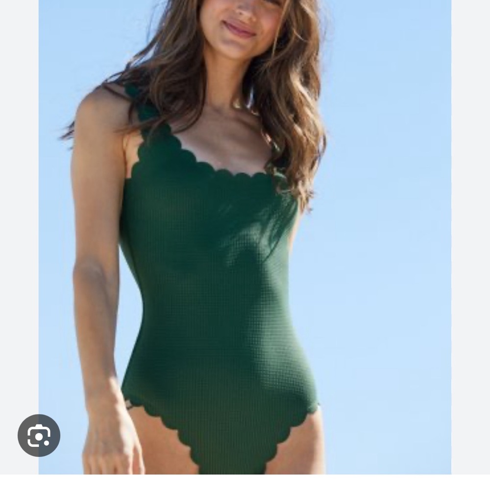 Aerie waffle called green one piece bathing suit - medium long